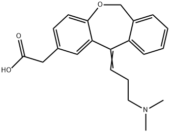 Dibenz[b,e]oxepin-2-acetic acid, 11-[3-(dimethylamino)propylidene]-6,11-dihydro- Struktur