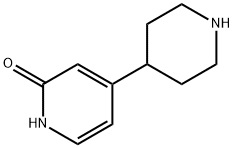 2(1H)-Pyridinone, 4-(4-piperidinyl)- 结构式