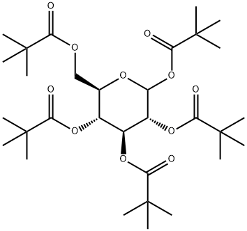 D-Glucopyranose, 1,2,3,4,6-pentakis(2,2-dimethylpropanoate) Structure