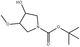 tert-butyl 3-hydroxy-4-methoxypyrrolidine-1-carboxylate,114214-50-5,结构式