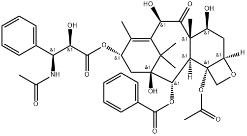 N-乙酰基多西他赛 结构式