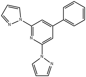 4-苯基-2,6-二(1H-吡唑-1-基)吡啶, 1146616-48-9, 结构式
