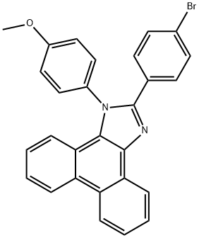 2-(4-溴苯基)-1-(4-甲氧基苯基)-1H-菲并[9,1-D]咪唑, 1147081-45-5, 结构式