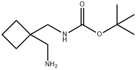 tert-butyl ((1-(aminomethyl)cyclobutyl)methyl)carbamate Structure