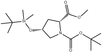 1,2-Pyrrolidinedicarboxylic acid, 4-[[(1,1-dimethylethyl)dimethylsilyl]oxy]-, 1-(1,1-dimethylethyl) 2-methyl ester, (2R,4R)-