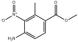 Benzoic acid, 4-amino-2-methyl-3-nitro-, methyl ester Struktur