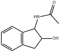 1-(アセチルアミノ)-2-ヒドロキシインダン 化学構造式