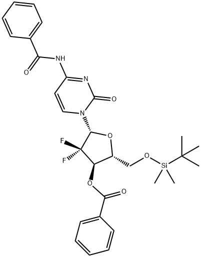 N-Benzoyl-2'-deoxy-5'-O-[(1,1-diMethylethyl)diMethylsilyl]-2',2'-difluorocytidine 3'-Benzoate