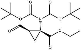 Cyclopropanecarboxylic acid, 1-[bis[(1,1-dimethylethoxy)carbonyl]amino]-2-formyl-, ethyl ester, (1R,2R)-
