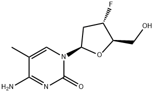 2',3'-Dideoxy-3'-fluoro-5-methylcytidine Structure