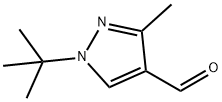 1H-Pyrazole-4-carboxaldehyde, 1-(1,1-dimethylethyl)-3-methyl-, 1152506-33-6, 结构式