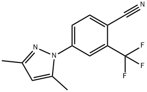 Benzonitrile, 4-(3,5-dimethyl-1H-pyrazol-1-yl)-2-(trifluoromethyl)- 结构式