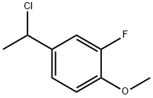 Benzene, 4-(1-chloroethyl)-2-fluoro-1-methoxy- Struktur