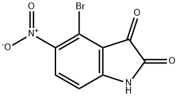 1H-Indole-2,3-dione, 4-bromo-5-nitro- Struktur