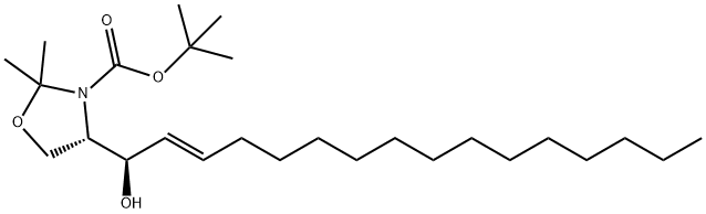 3-Oxazolidinecarboxylic acid, 4-[(1R,2E)-1-hydroxy-2-hexadecen-1-yl]-2,2-dimethyl-, 1,1-dimethylethyl ester, (4S)-