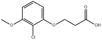 Propanoic acid, 3-(2-chloro-3-methoxyphenoxy)-,1154740-55-2,结构式