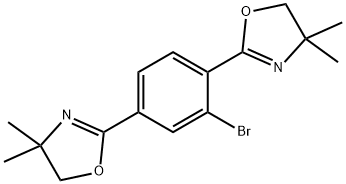 2,2'-(2-溴-1,4-亚苯基)双(4,4-二甲基-4,5-二氢恶唑),115580-69-3,结构式