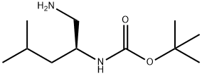 (S)-(1-氨基-4-甲基戊-2-基)氨基甲酸叔丁酯 结构式