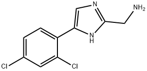 (5-(2,4-二氯苯基)-1H-咪唑-2-基)甲胺 结构式