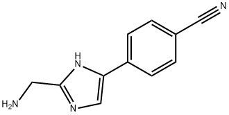 Benzonitrile, 4-[2-(aminomethyl)-1H-imidazol-5-yl]- Structure