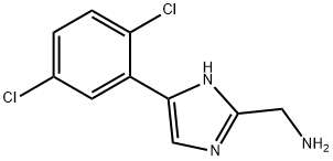 (5-(2,5-二氯苯基)-1H-咪唑-2-基)甲胺, 1156712-34-3, 结构式