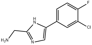 (5-(3-氯-4-氟苯基)-1H-咪唑-2-基)甲胺,1156713-62-0,结构式