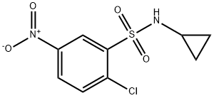 2-Chloro-N-cyclopropyl-5-nitrobenzenesulfonamide Structure