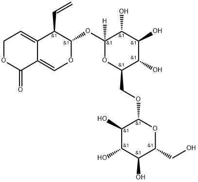 6-O-β-D-グルコシルゲンチオピクロシド 化学構造式
