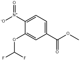 3-(二氟甲氧基)-4-硝基苯甲酸甲酯 结构式