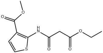 2-(2-ethoxycarbonyl-acetylamino)-thiophene-3-carboxylic acid methyl ester Structure