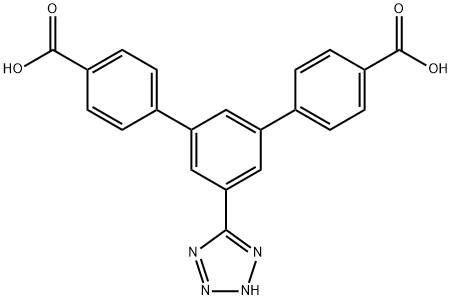 5'-(2H-四唑-5-基)-1,1':3',1''-三联苯-4,4'-二羧酸 结构式