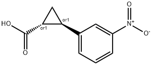 trans-2-(3-nitrophenyl)cyclopropane-1-carboxylic acid, 115977-28-1, 结构式