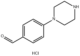 Benzaldehyde, 4-(1-piperazinyl)-, hydrochloride (1:1) Structure