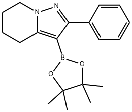 2-phenyl-3-(4,4,5,5-tetramethyl-1,3,2-dioxaborolan-2-yl)-4,5,6,7-tetrahydropyrazolo[1,5-a]pyridine, 1160614-72-1, 结构式