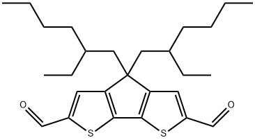 2,6-二醛基-4,4-双(2-乙基己基)-4H-环戊并[2,1-B:3,4-B']二噻吩,1160636-26-9,结构式
