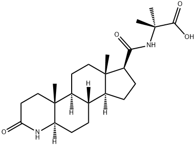 2-((4aR,4bS,6aS,7S,9aS,9bS)-4a,6a-dimethyl-2-oxohexadecahydro-1H-indeno[5,4-f]quinoline-7-carboxamido)-2-methylpropanoic acid Struktur