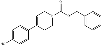benzyl 4-(4-hydroxyphenyl)-3,6-dihydropyridine-1(2H)-carboxylate Struktur