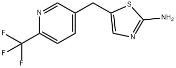 5-(((6-(三氟甲基)吡啶-3-基)甲基)噻唑-2-胺, 1169491-06-8, 结构式
