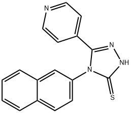 3H-1,2,4-Triazole-3-thione, 2,4-dihydro-4-(2-naphthalenyl)-5-(4-pyridinyl)- Struktur