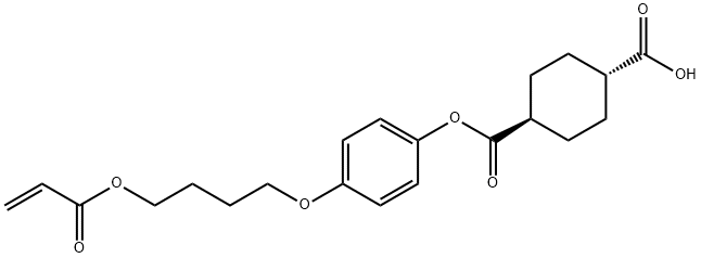 (1r,4r)-4-((4-(4-(acryloyloxy)butoxy)phenoxy)carbonyl)cyclohexane-1-carboxylic acid Structure