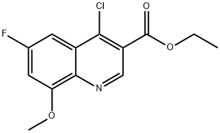 4-氯-6-氟-8-甲氧基-3-喹啉羧酸乙酯, 1174226-64-2, 结构式