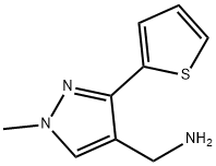 (1-甲基-3-(噻吩-2-基)-1H-吡唑-4-基)甲胺, 1174309-20-6, 结构式