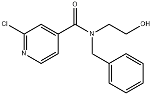 N-Benzyl-2-chloro-N-(2-hydroxyethyl)pyridine-4-carboxamide 结构式