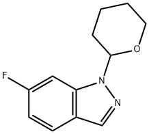1H-Indazole, 6-fluoro-1-(tetrahydro-2H-pyran-2-yl)- Struktur