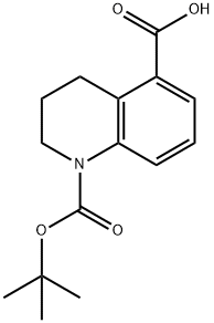 1-[(tert-Butoxy)carbonyl]-1,2,3,4-tetrahydroquinoline-5-carboxylic Acid Struktur