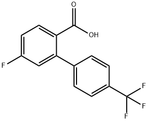 4-Fluoro-2-(4-trifluoromethylphenyl)benzoic acid 结构式