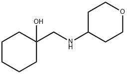 Cyclohexanol, 1-[[(tetrahydro-2H-pyran-4-yl)amino]methyl]- Struktur