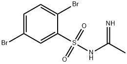 N'-(2,5-dibromobenzenesulfonyl)ethanimidamide Struktur