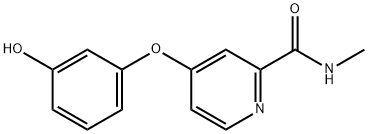 4-(3-Hydroxyphenoxy)-N-methylpyridine-2-carboxamide,1183073-05-3,结构式