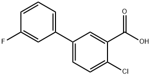 [1,1'-Biphenyl]-3-carboxylic acid, 4-chloro-3'-fluoro- Struktur
